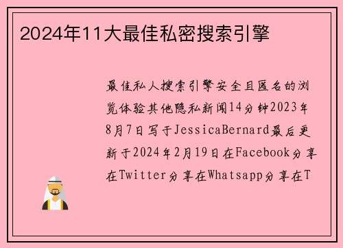 2024年11大最佳私密搜索引擎 